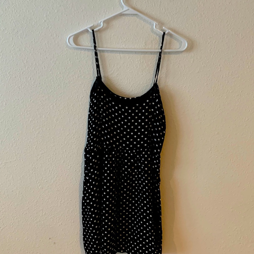 Black polka mini dress for excellent condition